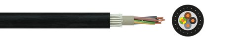 Self-supporting aerial power cable (N)Y(Zg)2Y